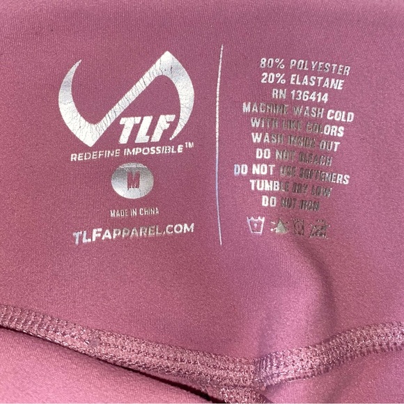 TLF Apparel High Waisted Soft Leggings Pink Medium - Picture 3 of 4
